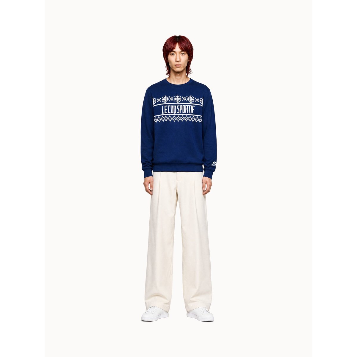 Sweat col rond NOEL bleu, LE COQ SPORTIF
