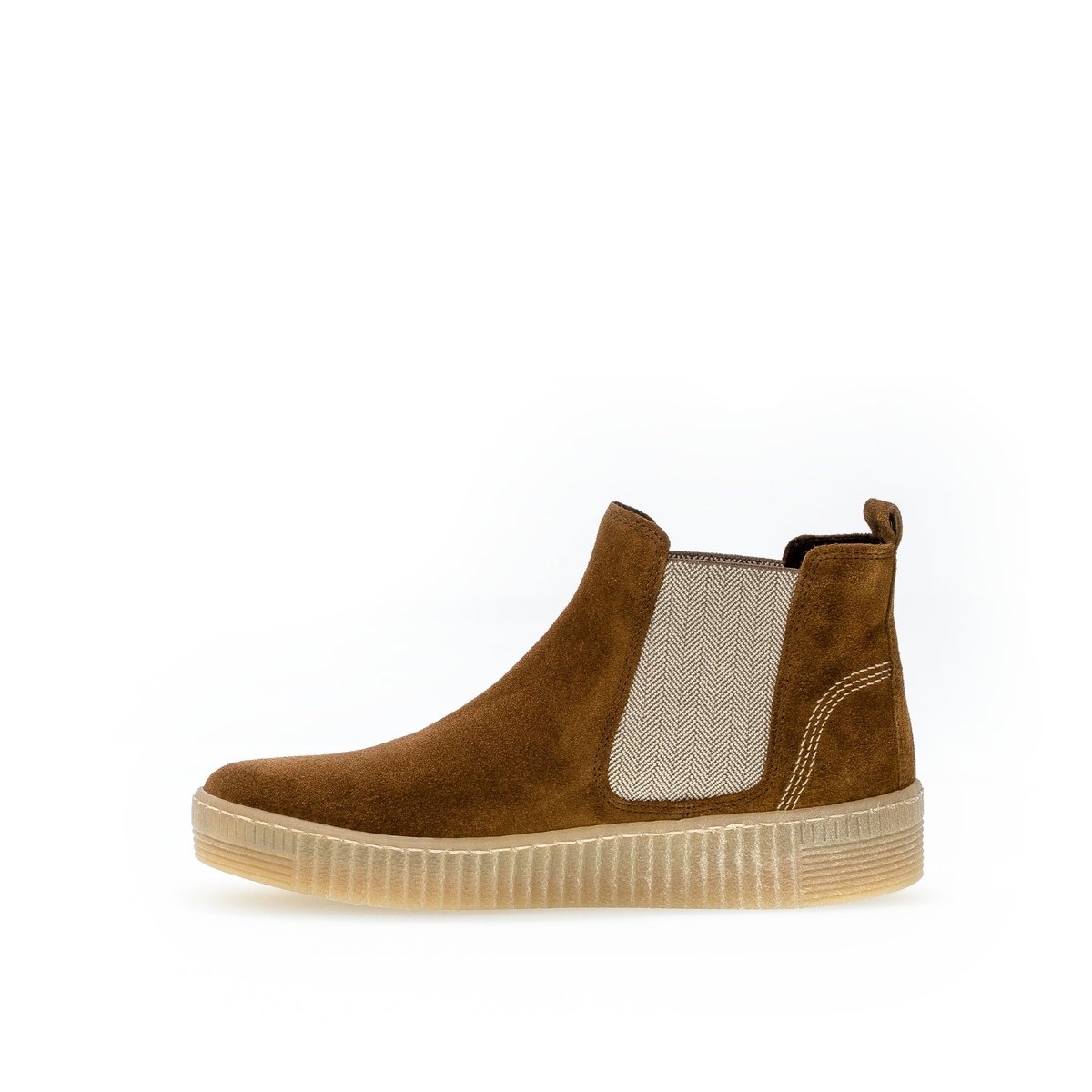 Bottines en daim à talon plat marron, GABOR
