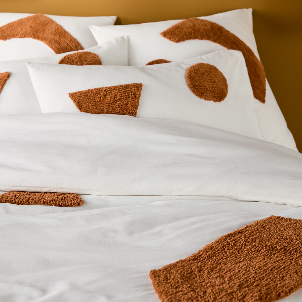 Balanka 100% Tufted Cotton Duvet Cover off-white, LA REDOUTE INTERIEURS