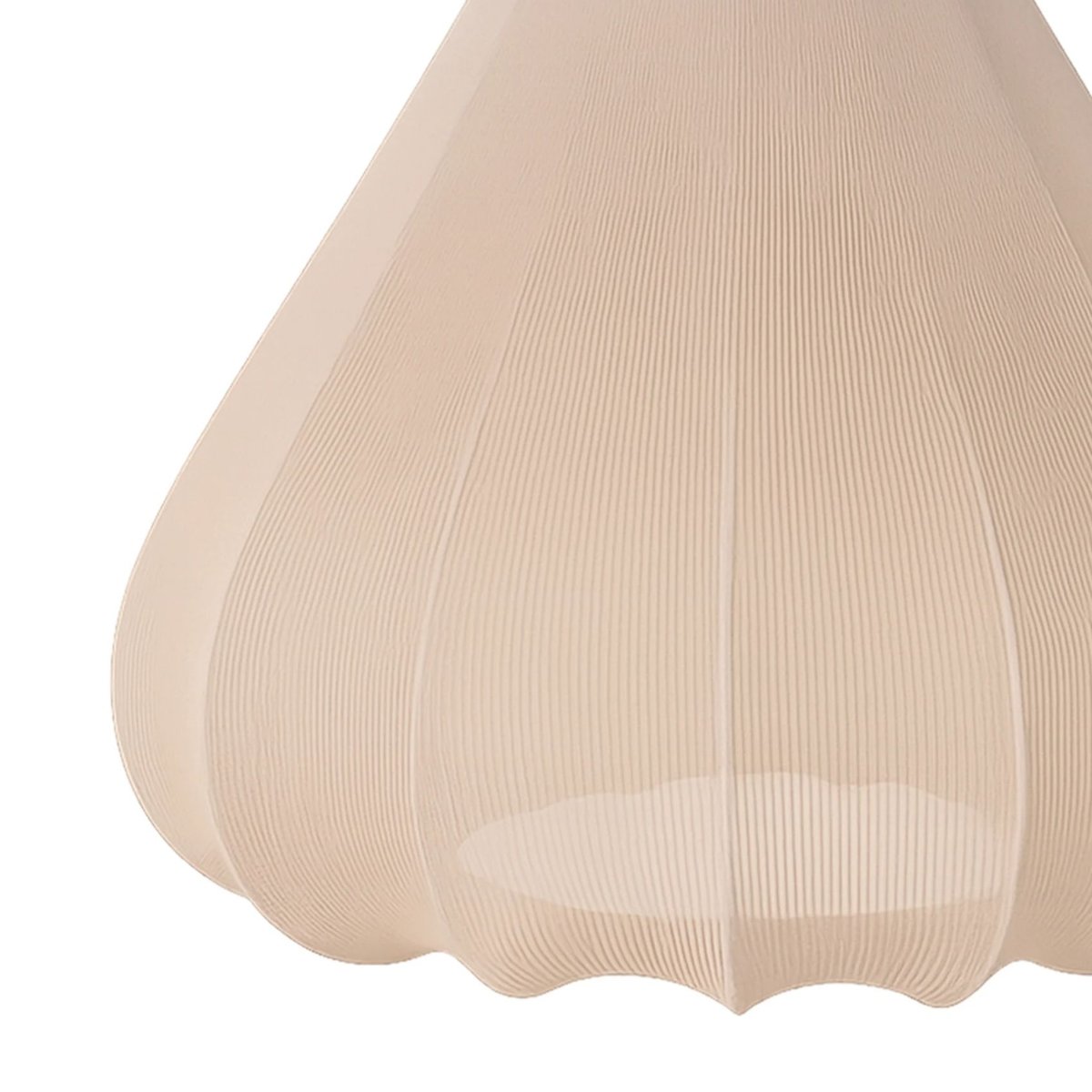 Abat-jour lanterne tissu texturé forme goutte beige, OPJET