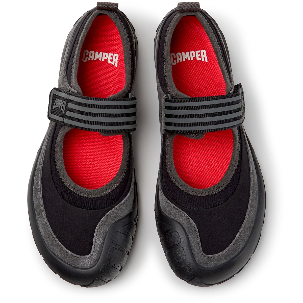 Ballerines Peu Path+ Suede Leather noir gris 001, CAMPER