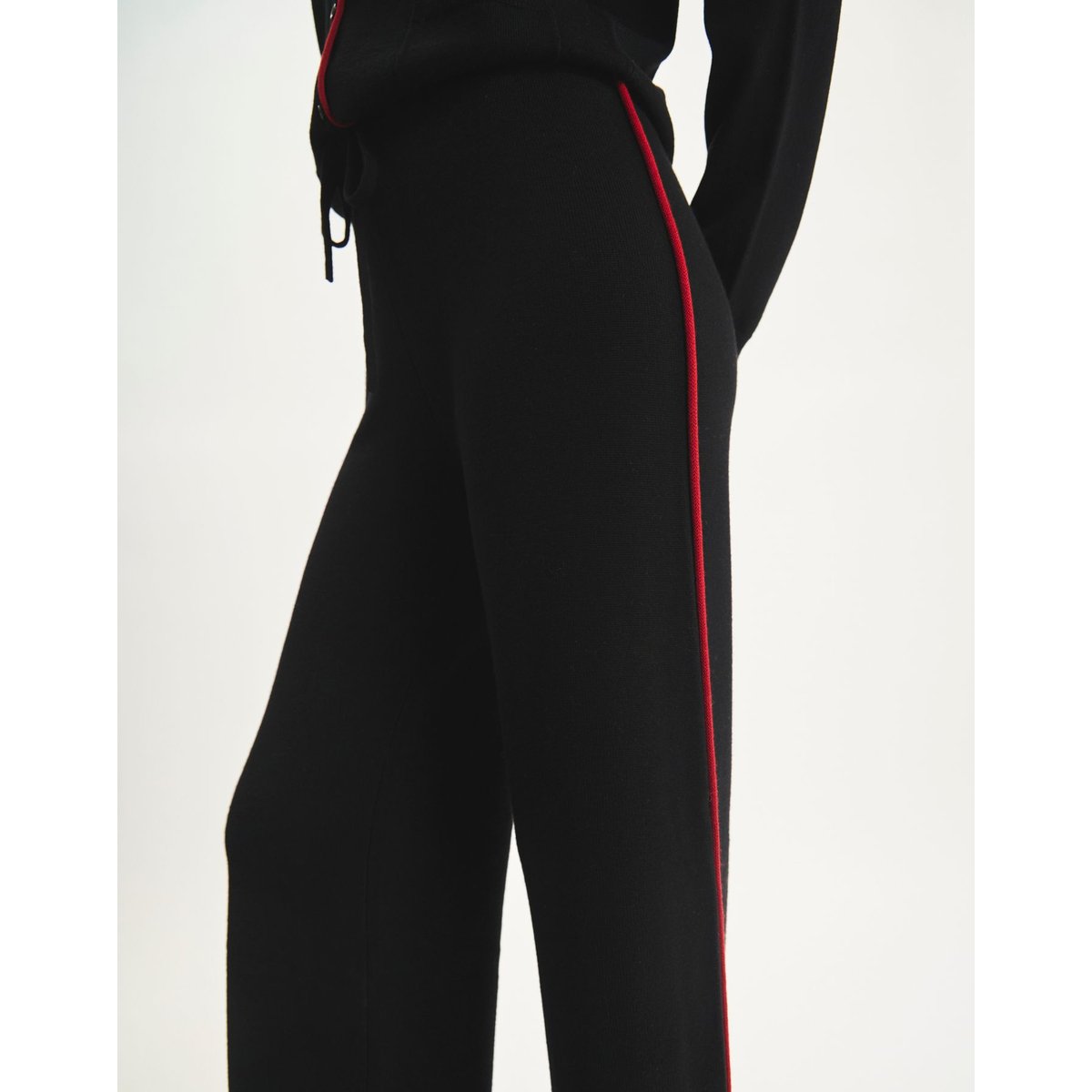 Pantalon John en laine mérinos noir, INES DE LA FRESSANGE PARIS