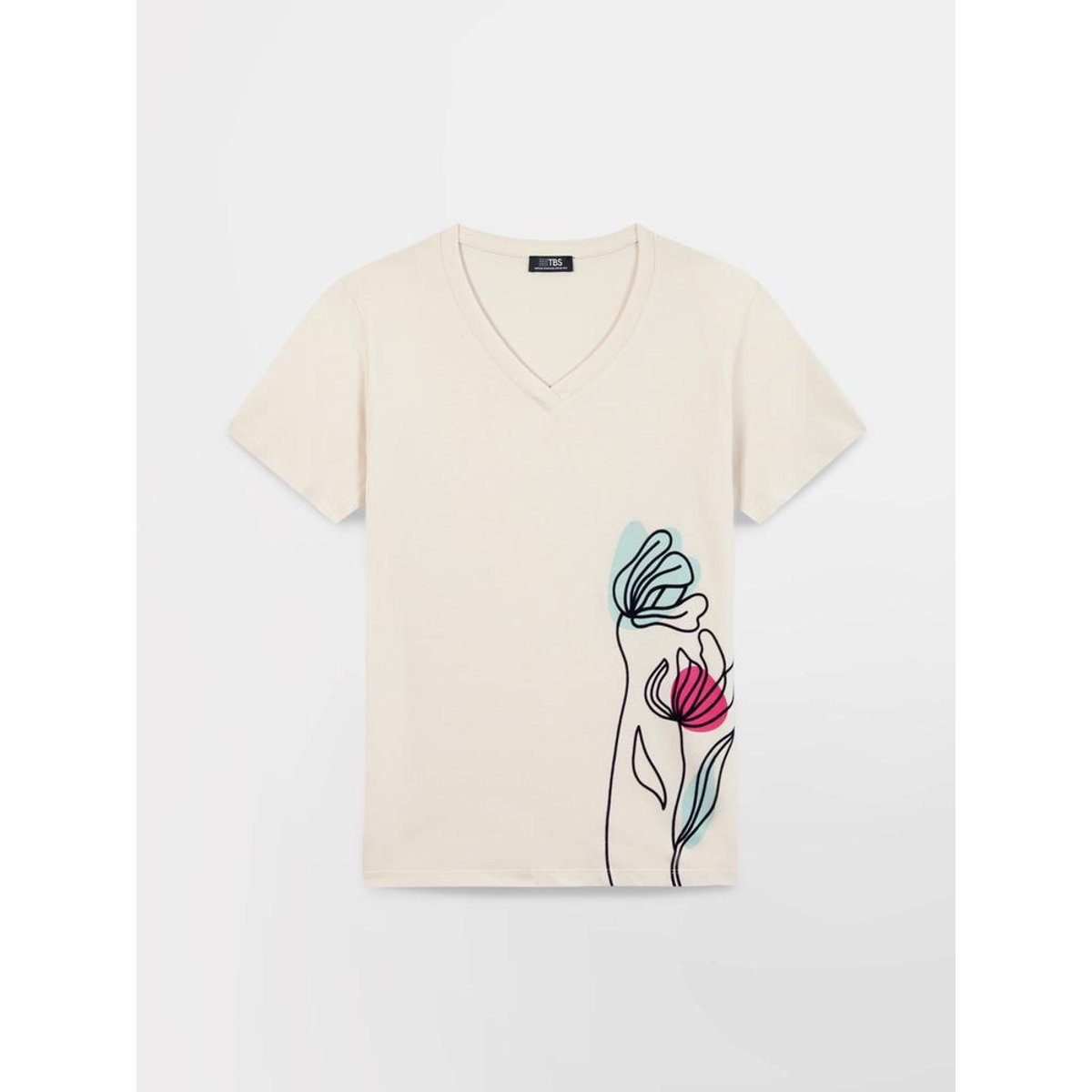 T-shirt manches courtes MELBATEE craie, TBS