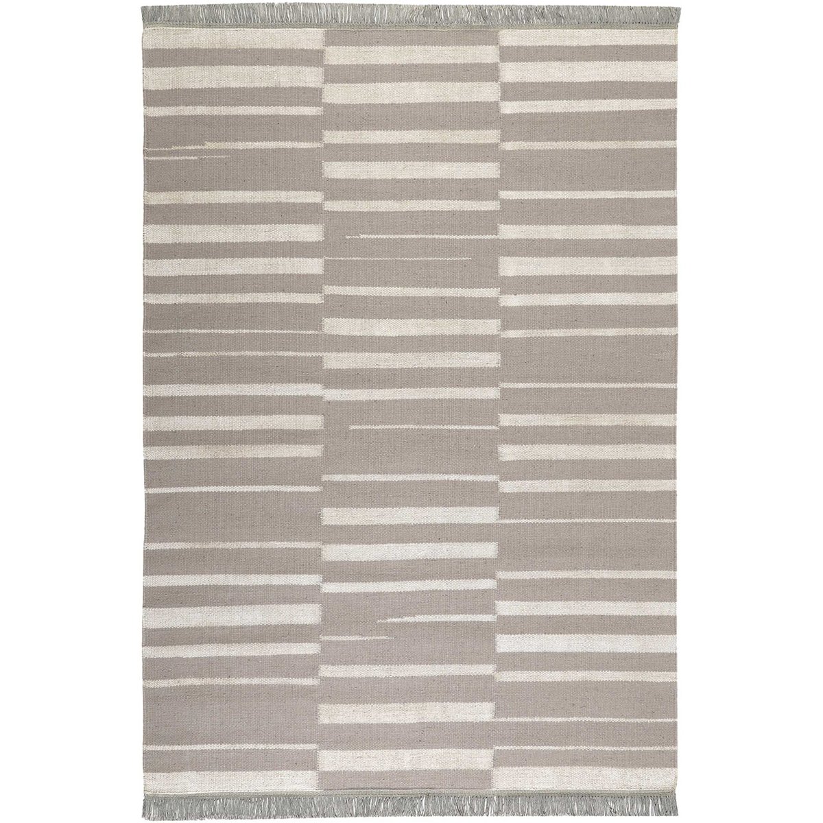Tapis salon fait main laine et chanvre ,  SKID MARKS nature, WECON HOME