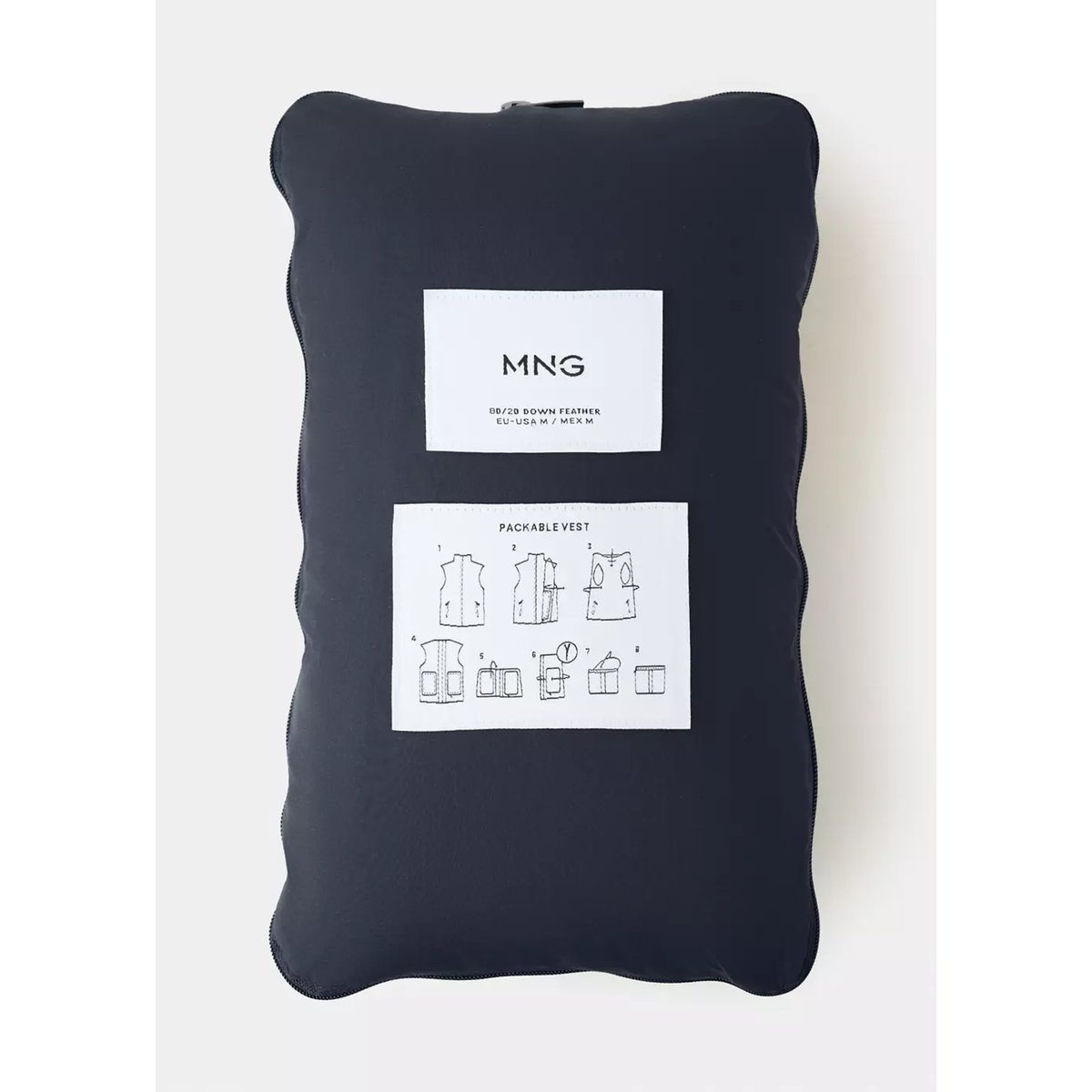 Gilet matelassé en duvet déperlant bleu nuit, MANGO MAN