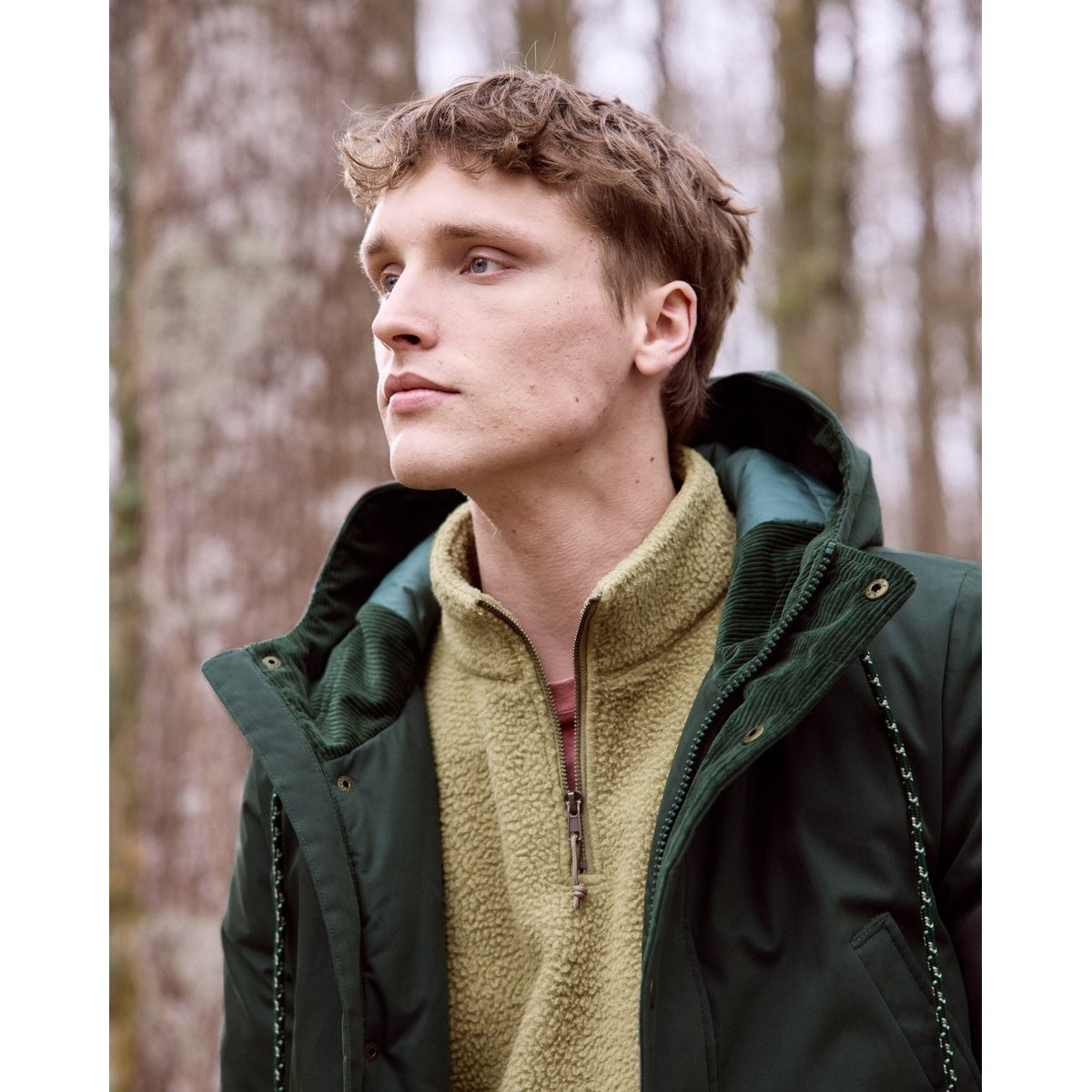 Parka coton CHEVERNY vert foncé, FAGUO