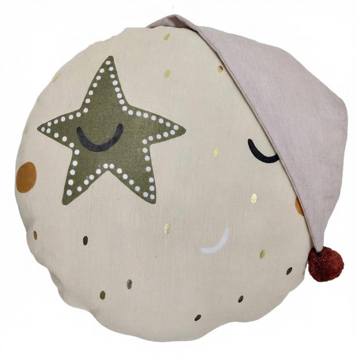 Coussin enfant rond 40 cm Coton Celestine multicolore, EDEN