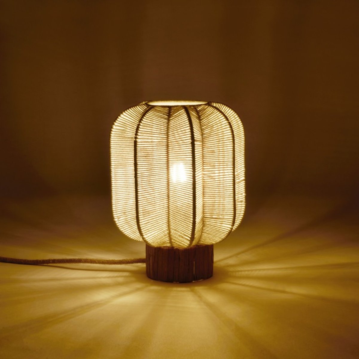 Lampe à poser organique coton crème, MADAM STOLTZ