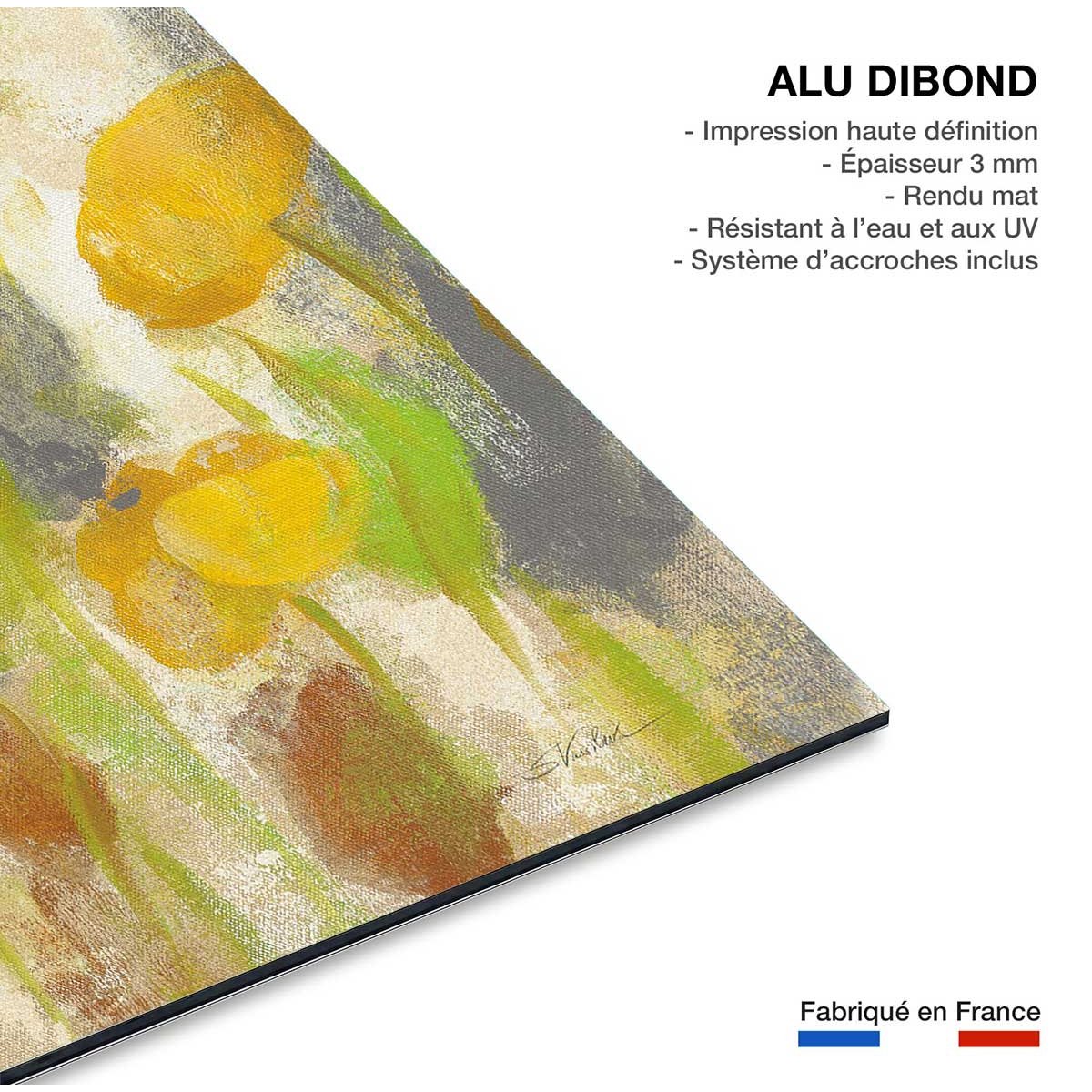 Tableau boutons d'or tableau alu dibond, HEXOA