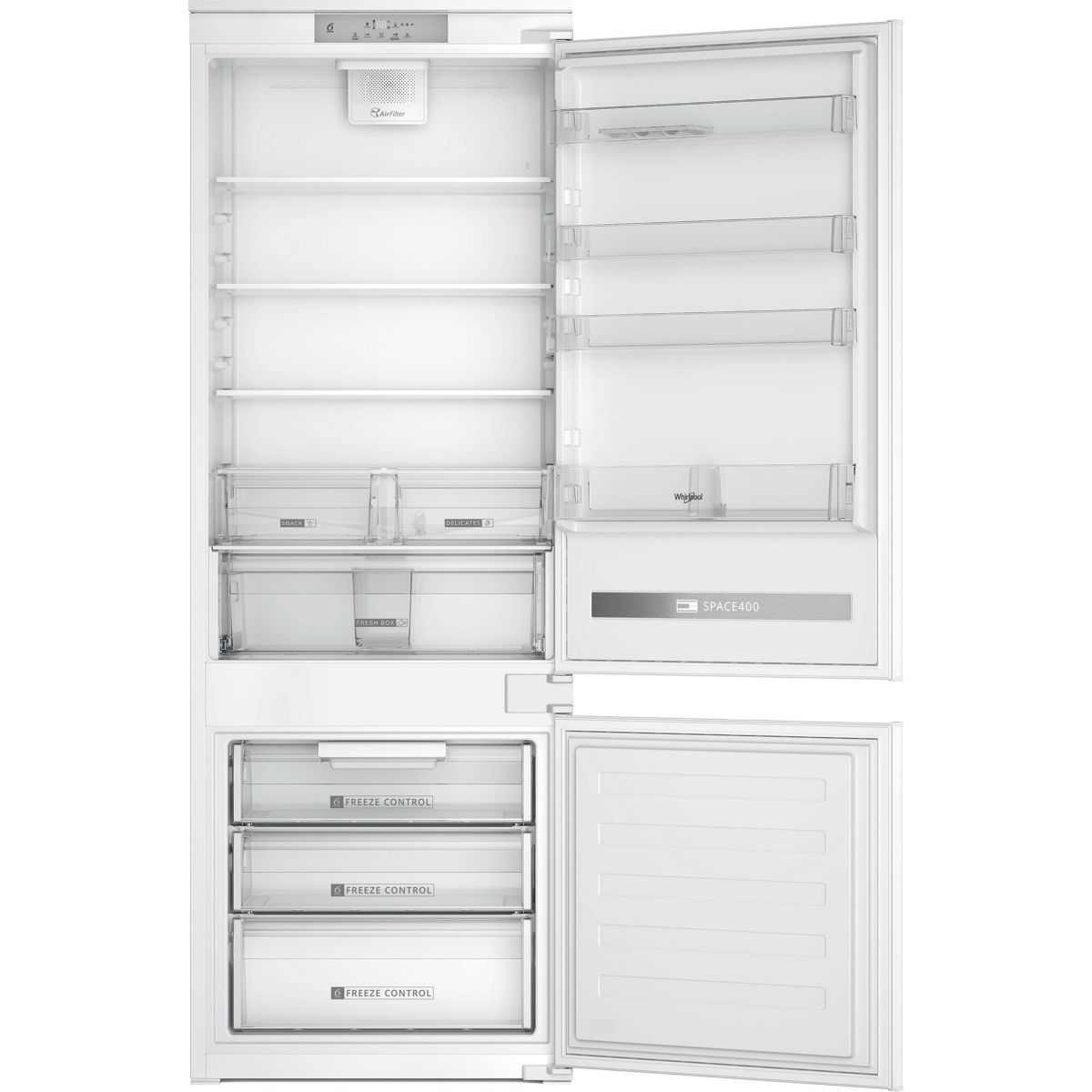 Réfrigérateur combiné encastrable SP408102FR intégrable, WHIRLPOOL