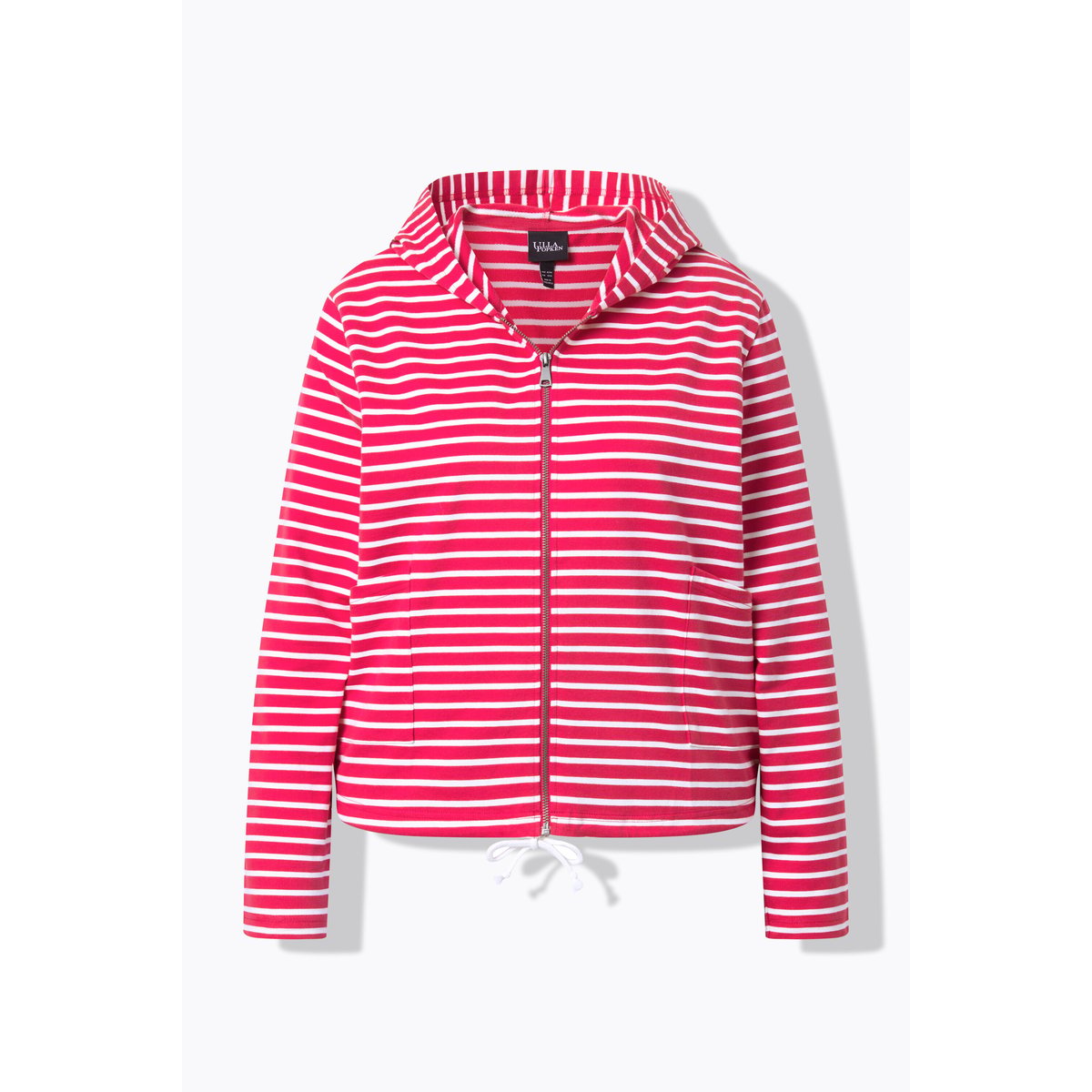 Veste en molleton rayé rouge azalée, ULLA POPKEN
