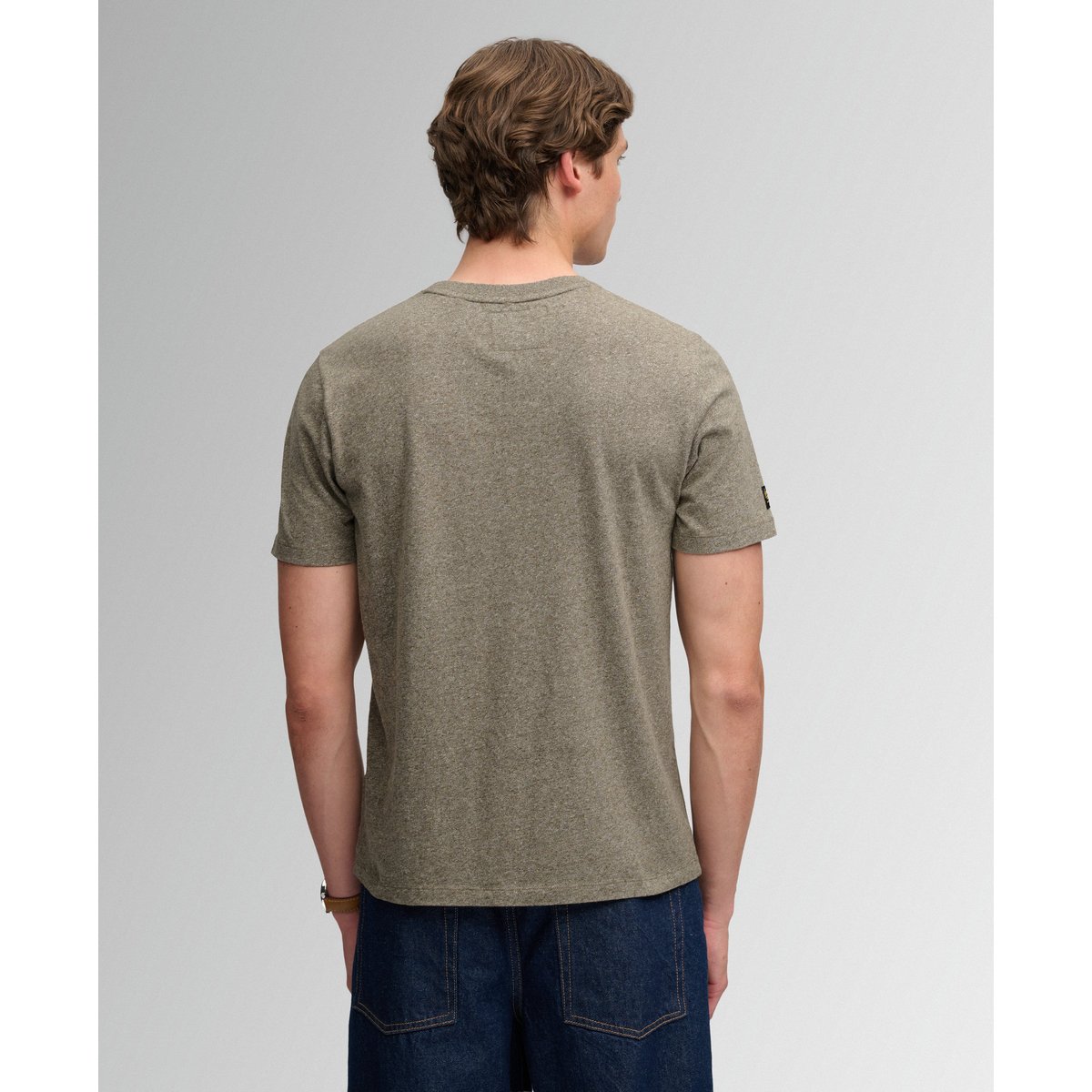 T-shirt Vintage Logo Heritage Coupe Décontractée vert olive chiné, SUPERDRY