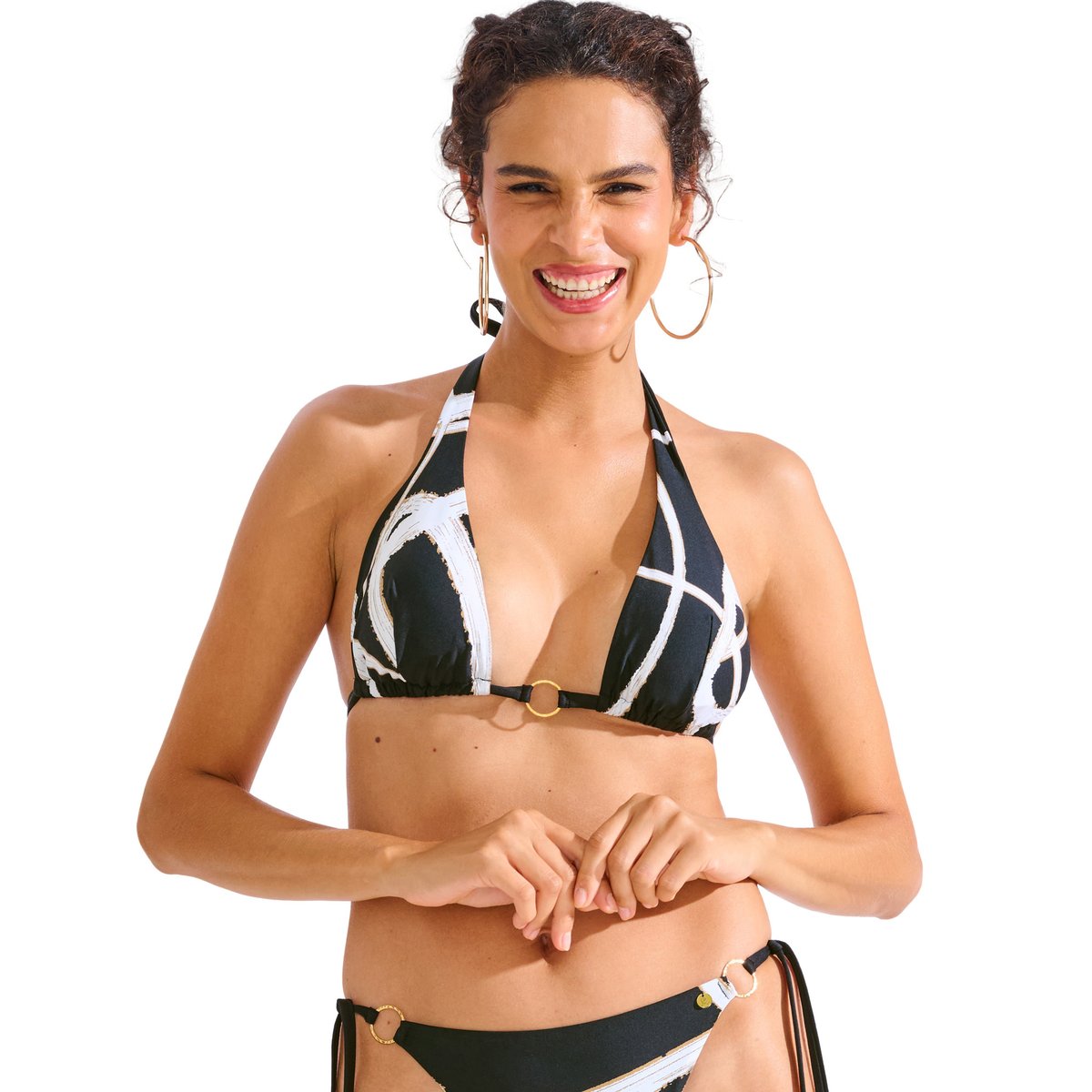 Haut maillot de bain triangle préformé sans armatures HONOLULU noir, LISCA