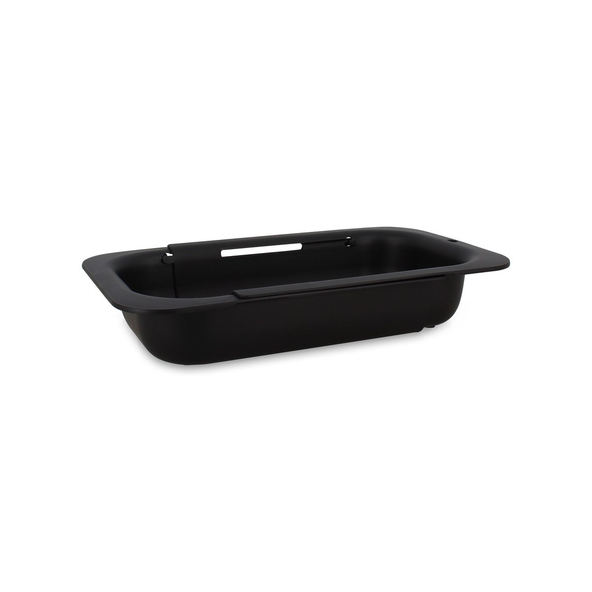 Panier égouttoir extensible 34,5-48cm en acier inoxydable noir, MENASTYL