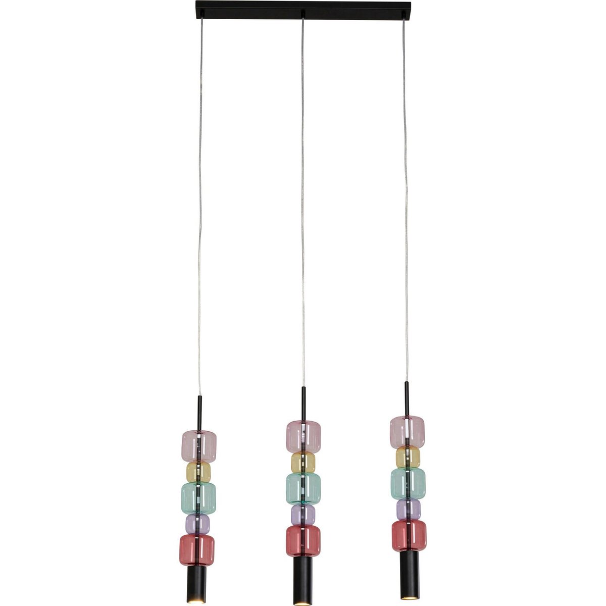 Suspension en verre et acier, CANDY BAR multicolore, KARE DESIGN