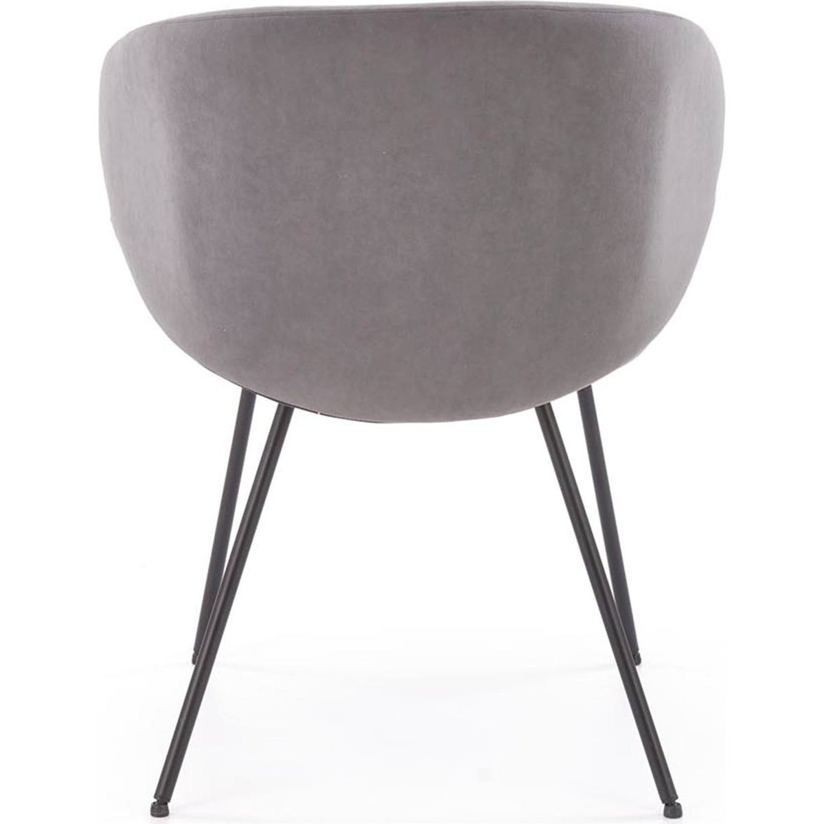 Chaise tapissée en velours collection GRIVON gris anthracite, RECOLLECTION