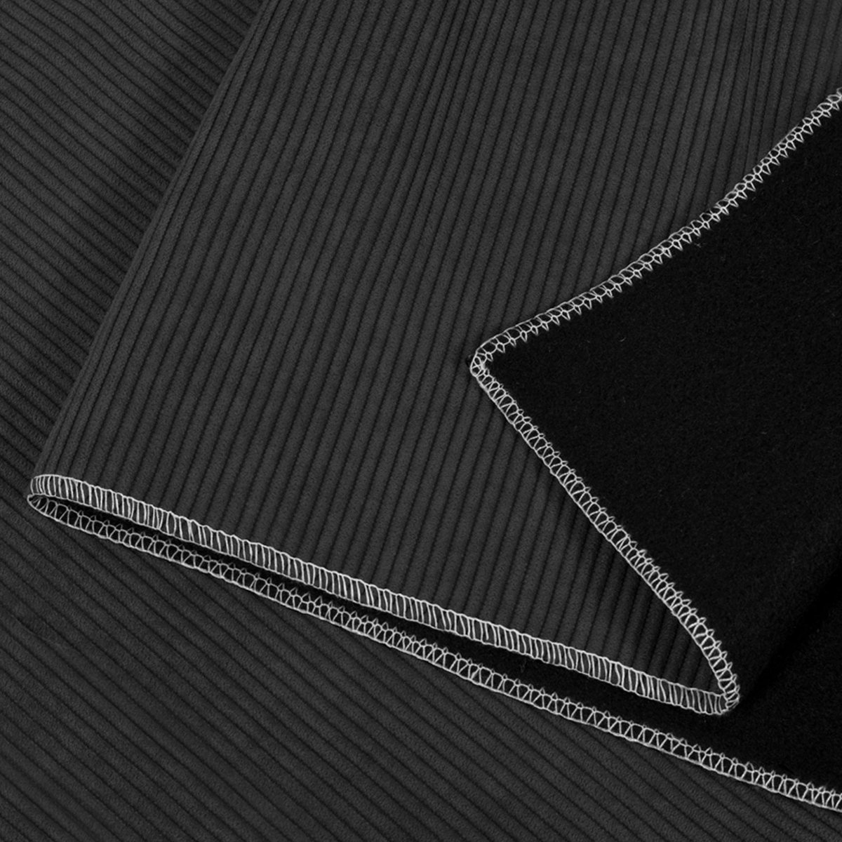 Rideau en velours côtelé occultant et thermique gris anthracite, HOME MAISON