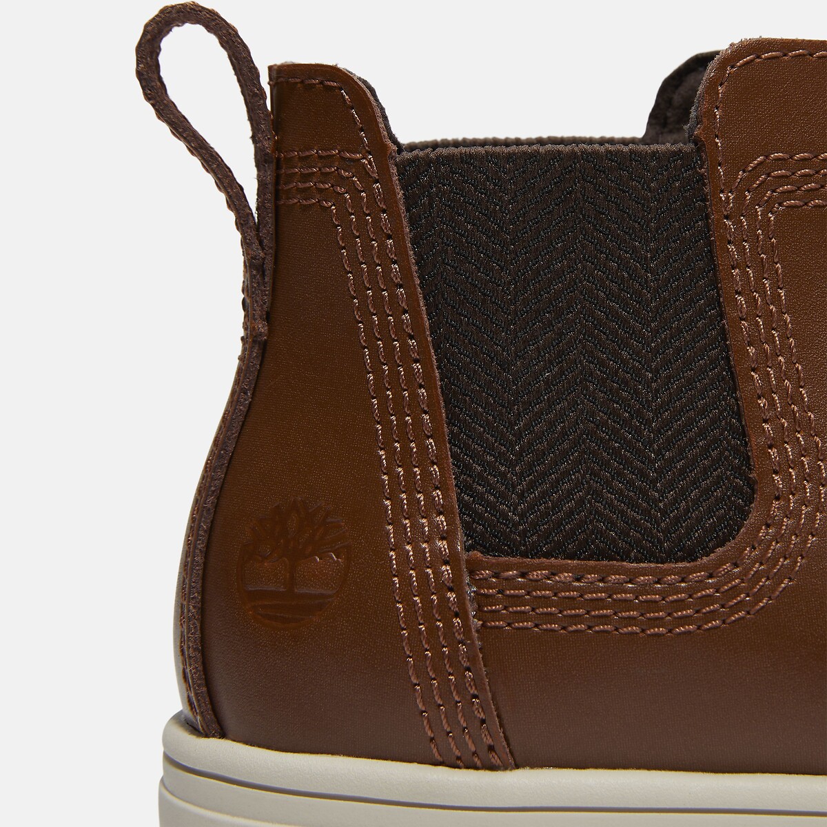 Bottines chelsea en cuir, Lisbon Street Mid marron, TIMBERLAND