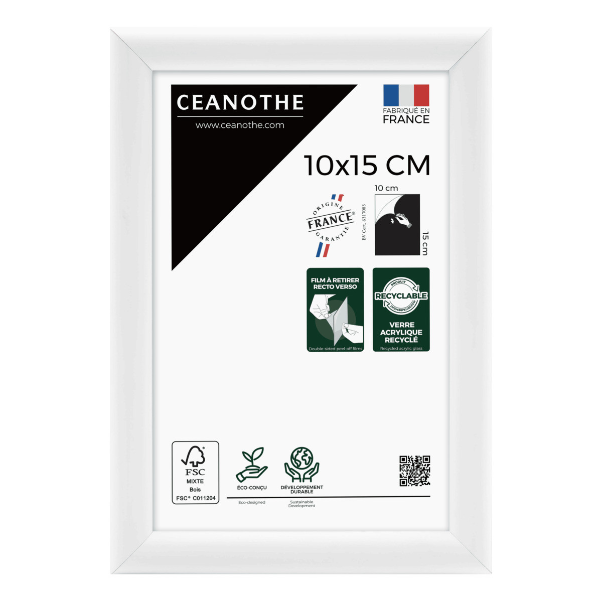 Cadre Photo Exposition En Bois Massif Fsc ESSENTIEL blanc, CEANOTHE