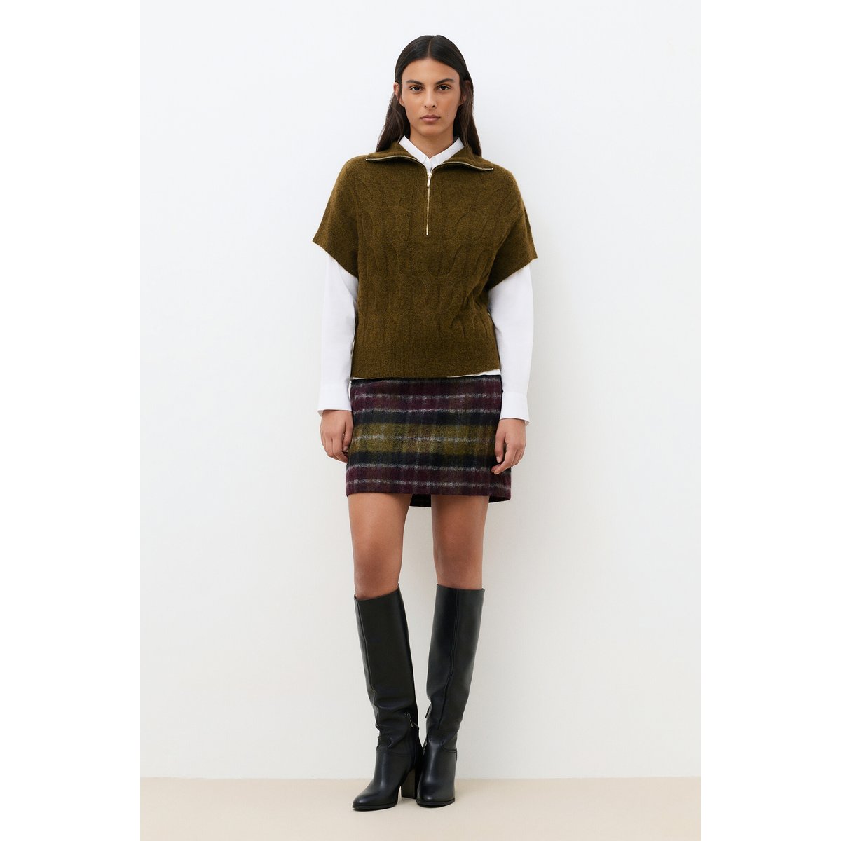 Pull sans manche MTANIS vert kaki, CAROLL