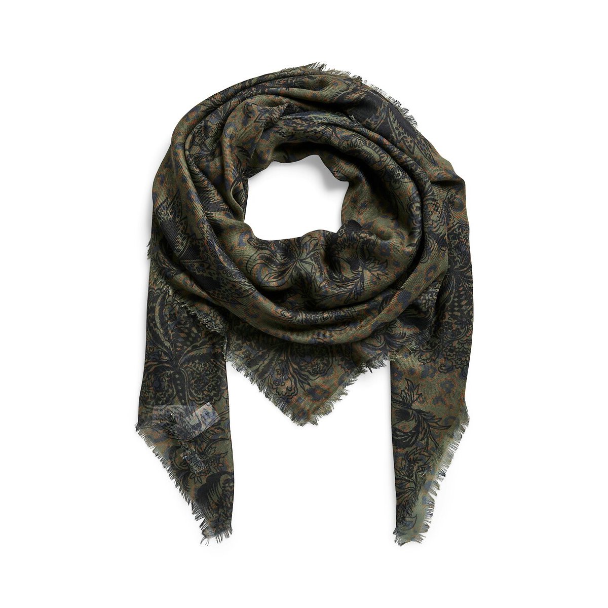 Foulard Chailey vert kaki, PIECES