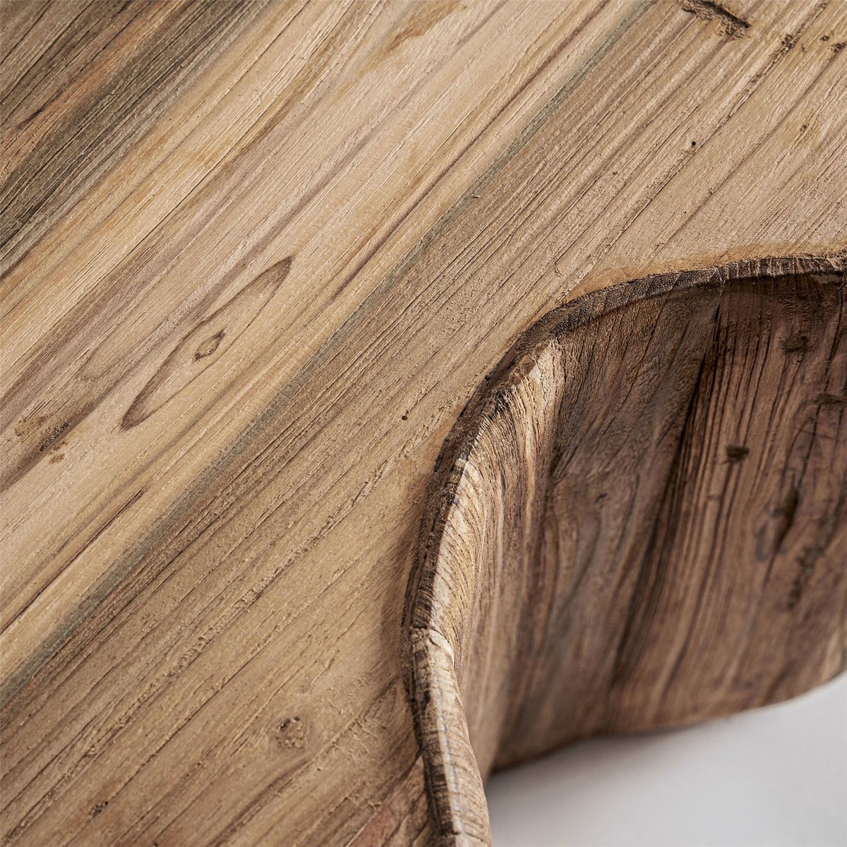 Table basse rustique en bois de chemin de fer brun clair bois naturel, RECOLLECTION