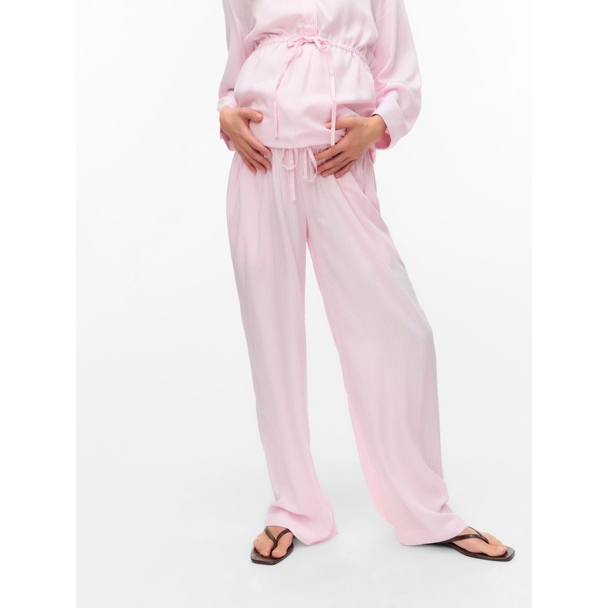 Pantalon À Jambe Large rose - sweet dreams, MAMA LICIOUS