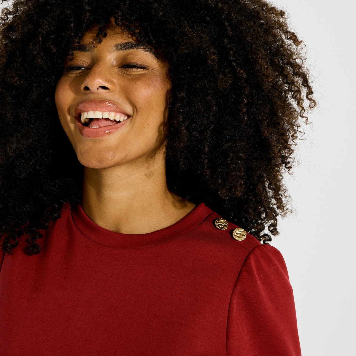 Sweat uni manches courtes orange rouge, GRAIN DE MALICE