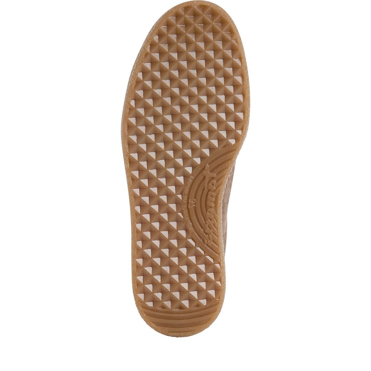 Zapatillas de piel de ante marrón claro/rosa, TAMARIS