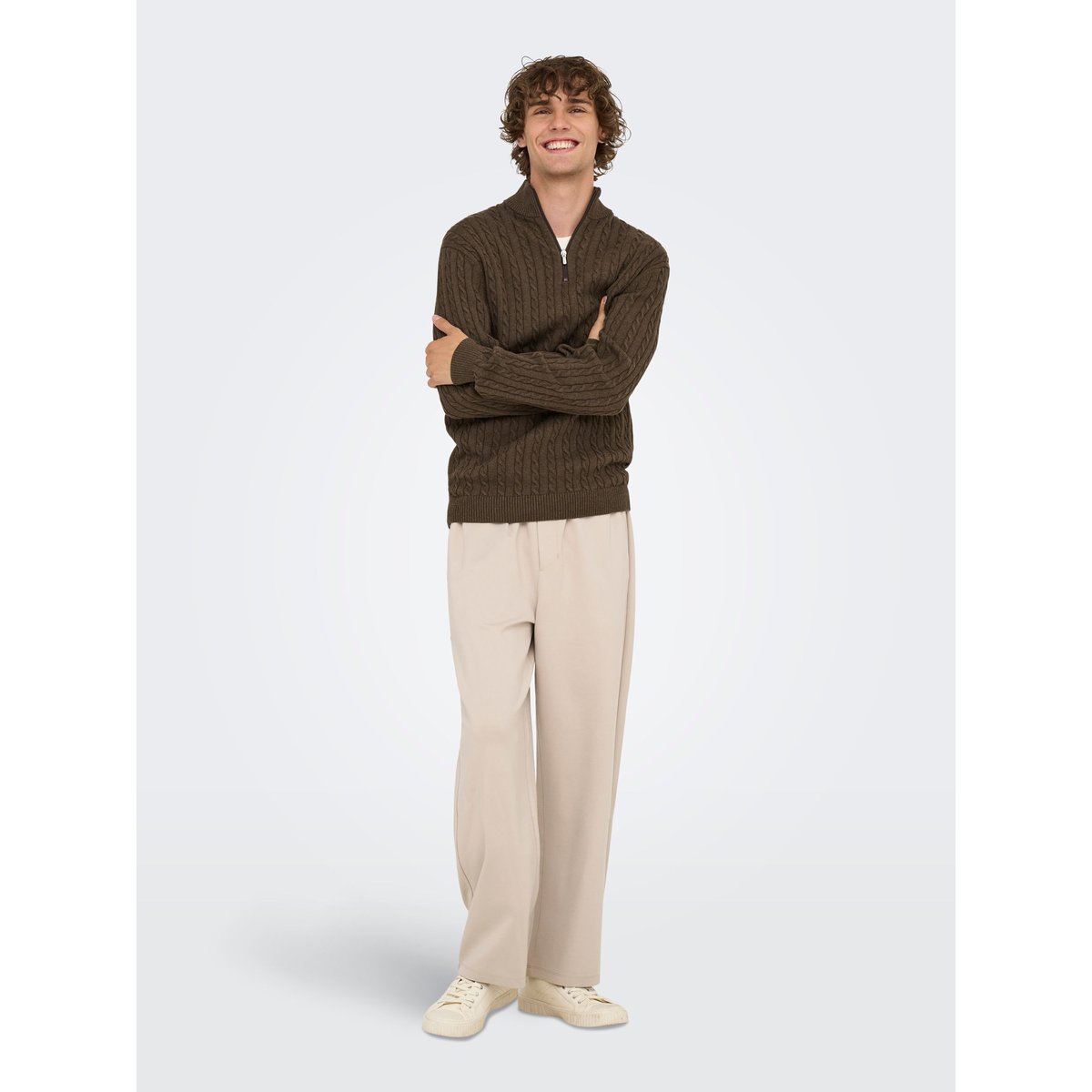 Pull En Maille coffee bean, ONLY & SONS
