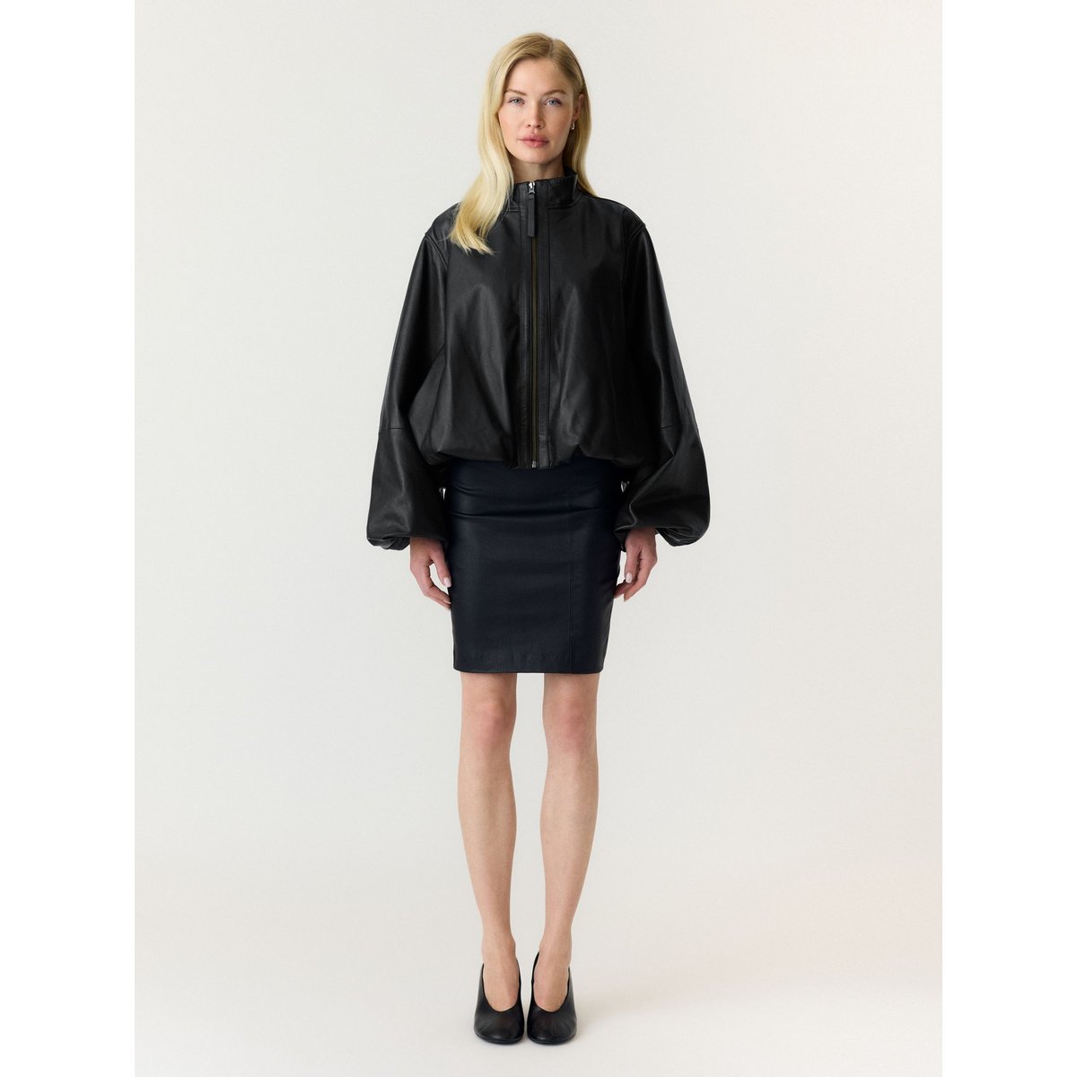 Veste En Cuir black, YAS