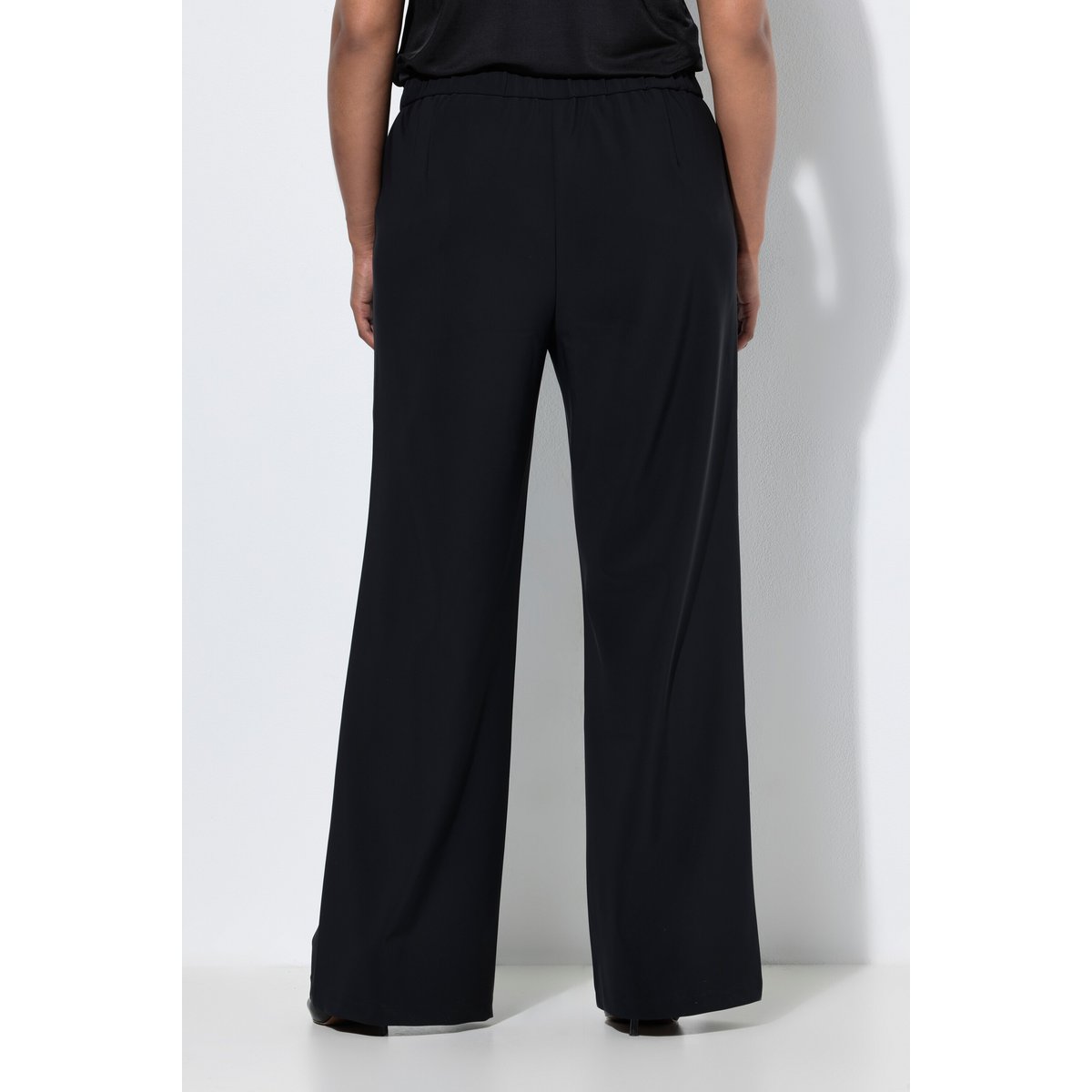 Pantalon en techno-stretch noir, ULLA POPKEN
