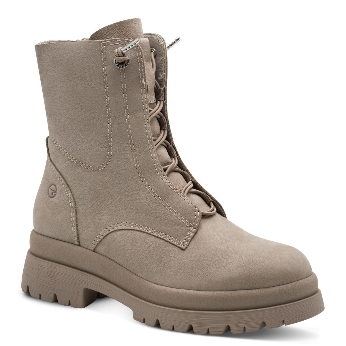 Bottine en cuir marron taupe, TAMARIS