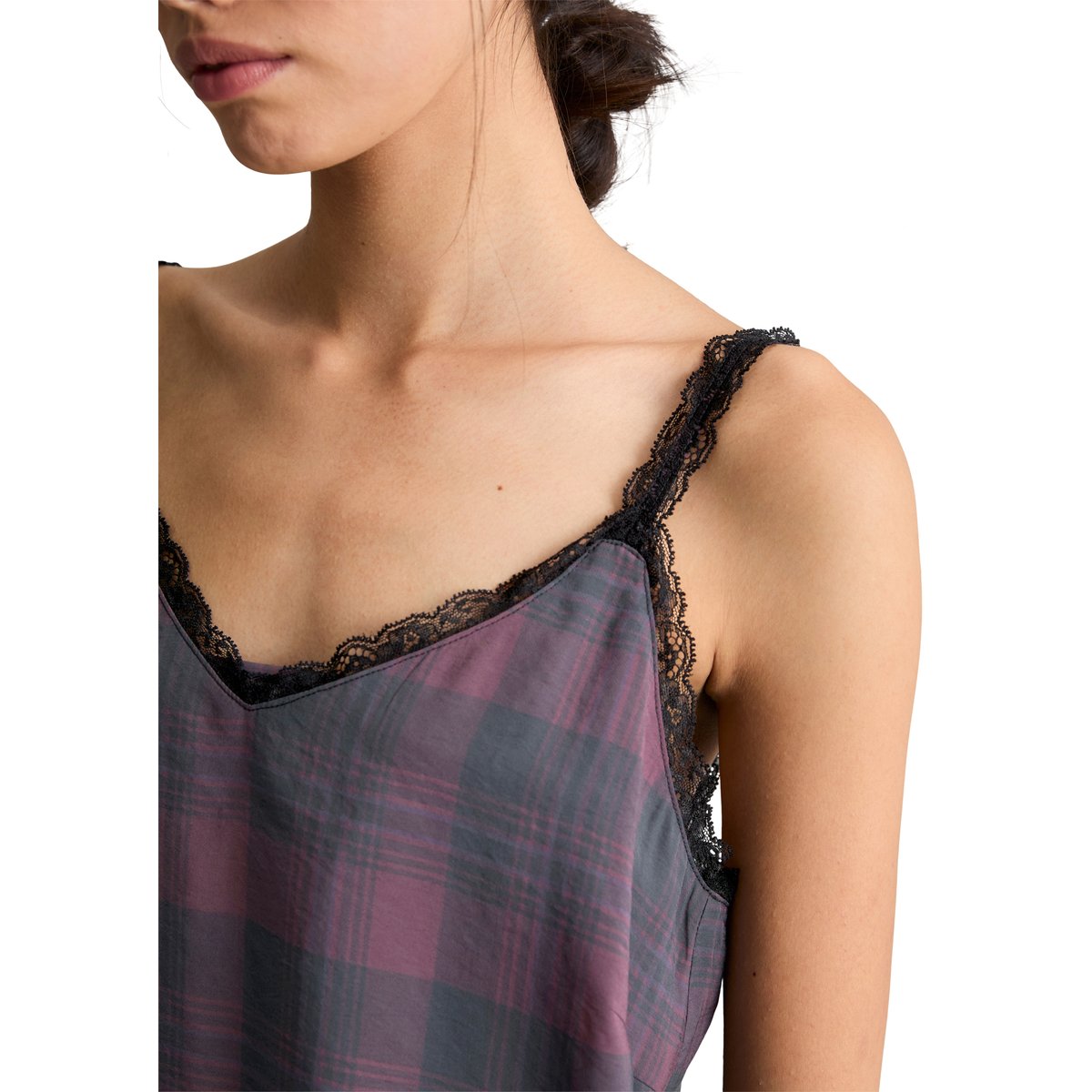 Robe lingerie imprimée, coupe droite en TENCEL™ Modal noir, MARC O’POLO DENIM