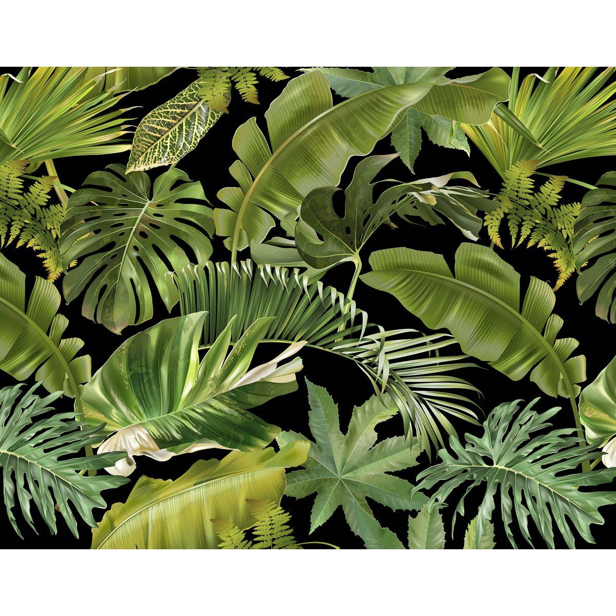Papier peint panoramique GUYANA vert, LE PAPIERS DE NINON