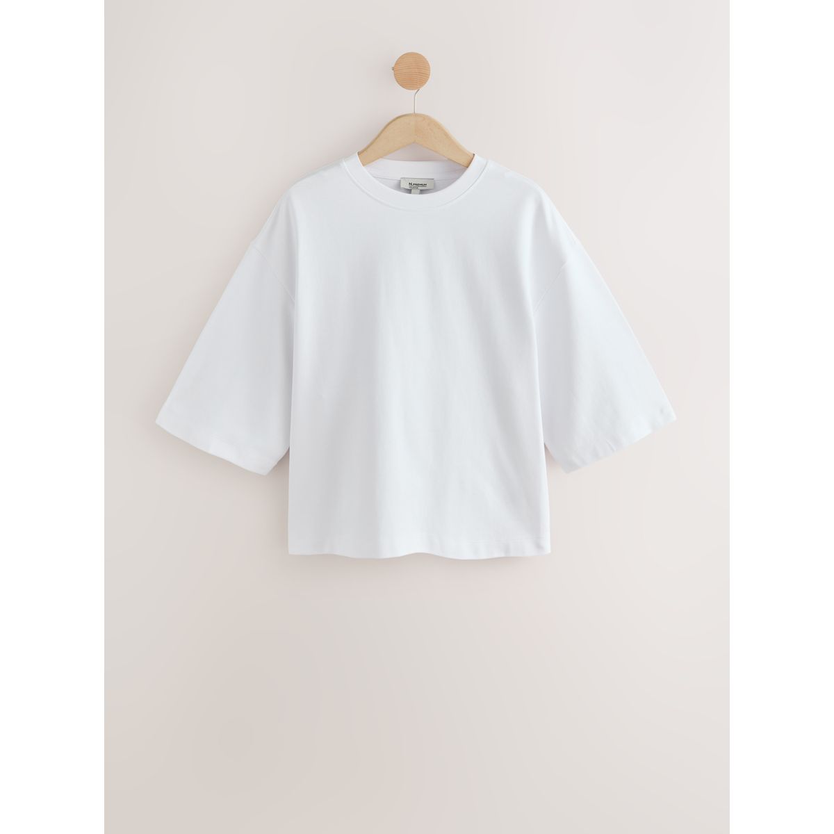 T-shirt ras du cou manches courtes n.premium blanc, NEXT