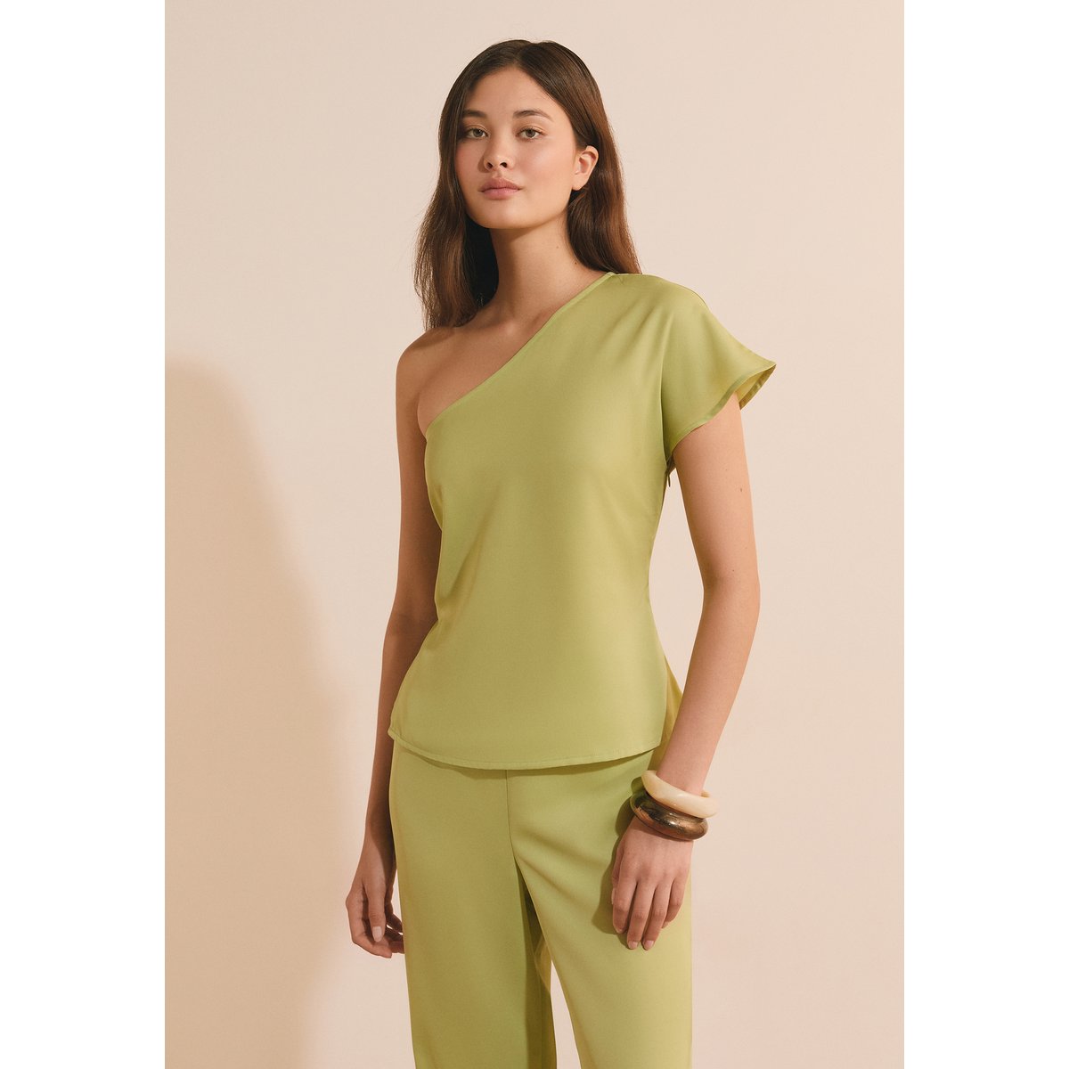 Top fluide asymétrique HAILEY anis absinthe, ETAM