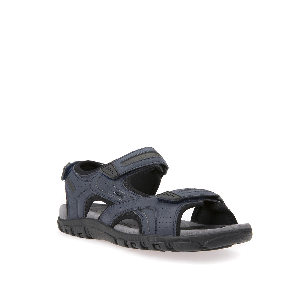 Sandalias transpirables Strada gris/azul oscuro, GEOX
