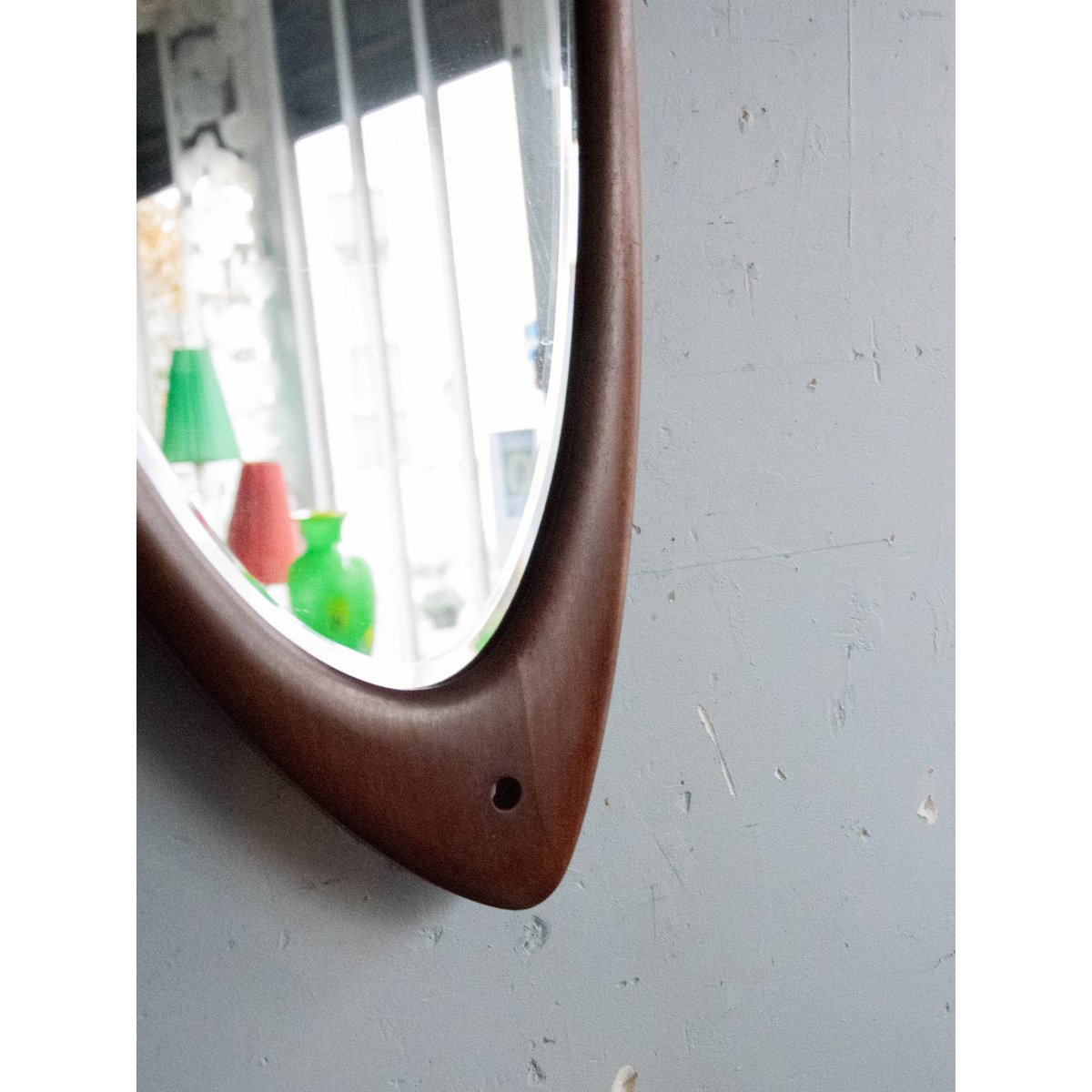 Miroir retro en bois Igor N°831 - Bon état bois, DEBONGOUT