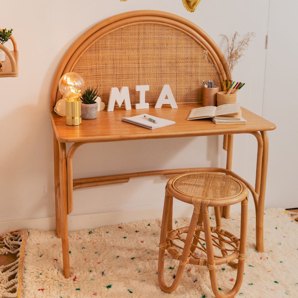 Bureau / coiffeuse rotin et cannage naturel - GILI autres, SAUDARA COLLECTIONS