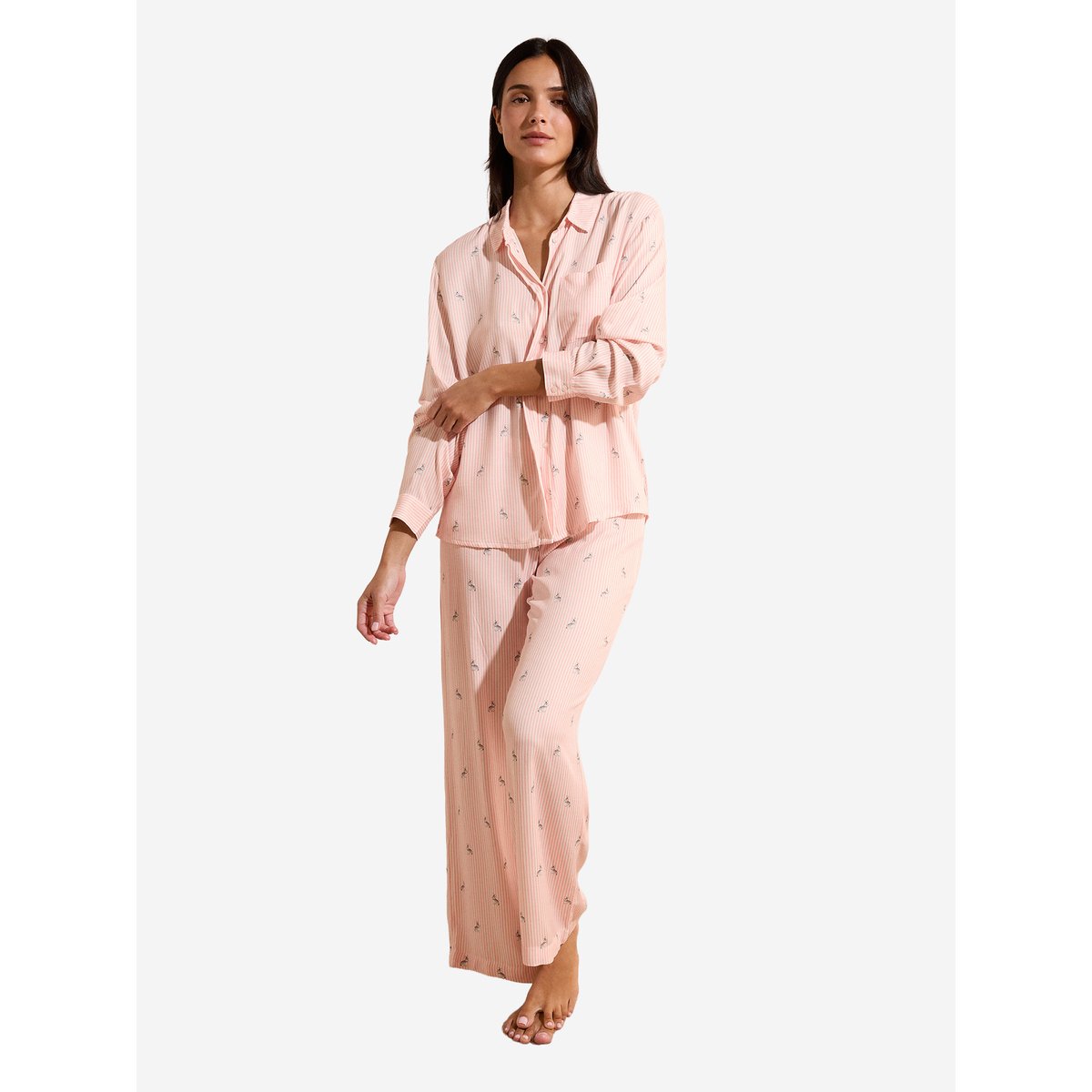 Chemise de pyjama à imprimé lapin BENJAMIN rose, ETAM