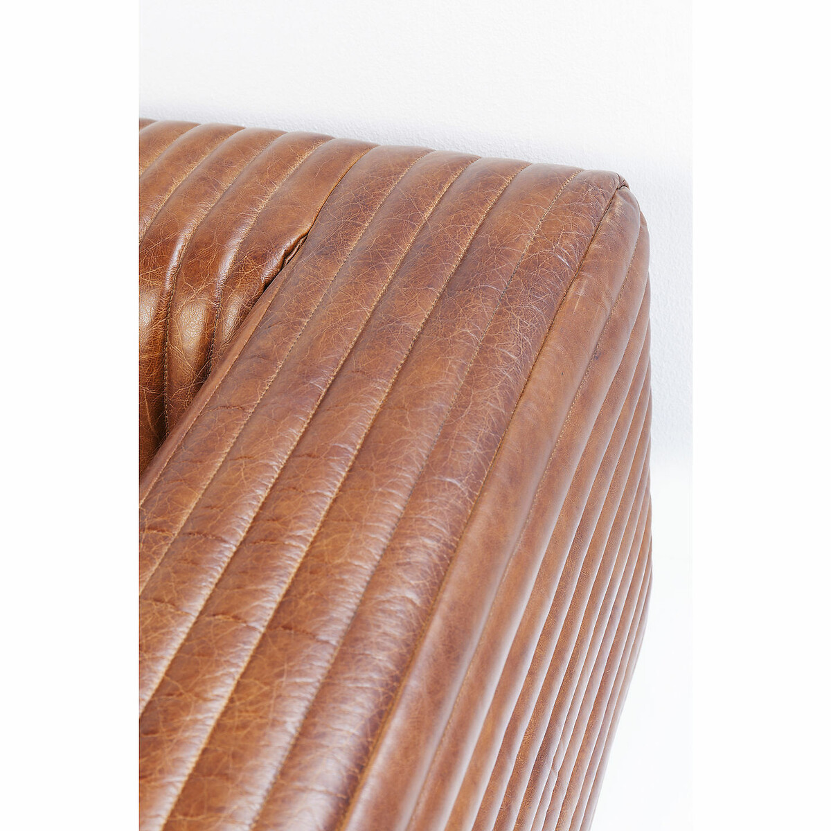 Sofa Malibu 3-places cuir marron, KARE DESIGN