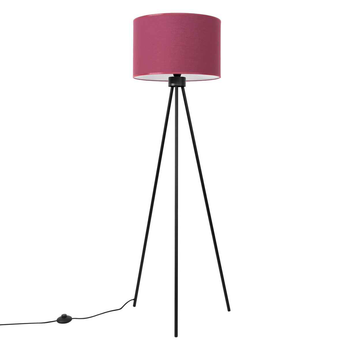 Lampadaire Tissu Bordeaux E27 1 Nevia bordeaux, EDEN