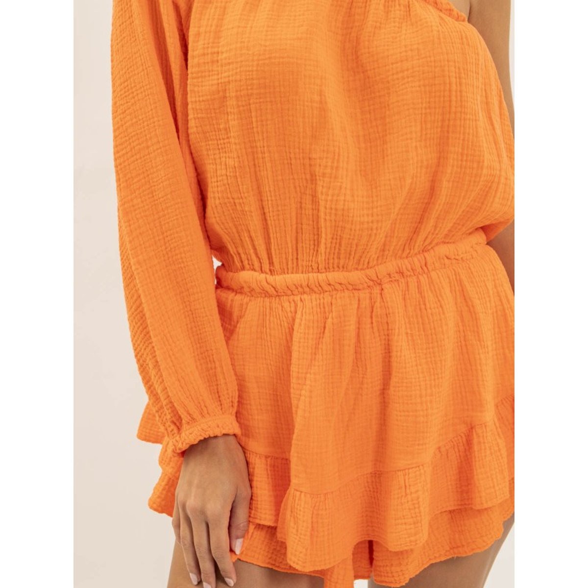 Combi-short Gaze De Coton Xitonia orange, DONA LISA