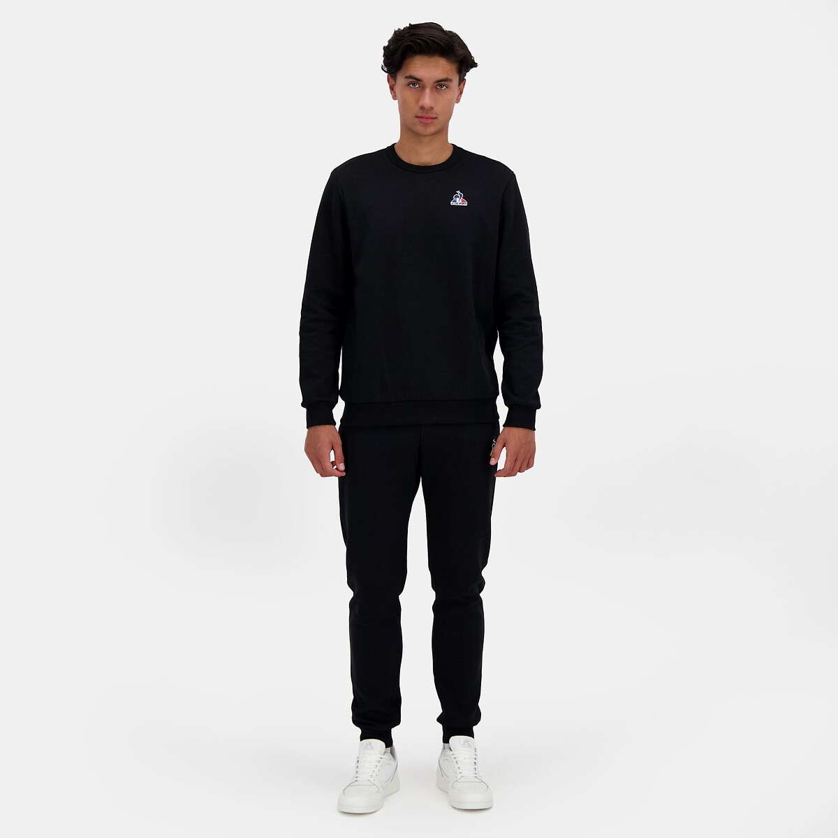 Sweat col rond essentiel noir, LE COQ SPORTIF