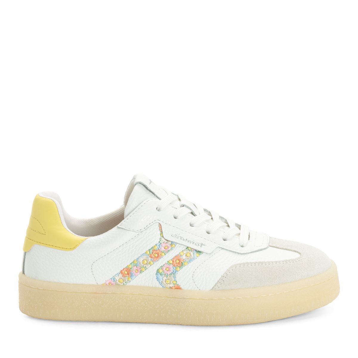 Basket en cuir blanc combiné, TAMARIS