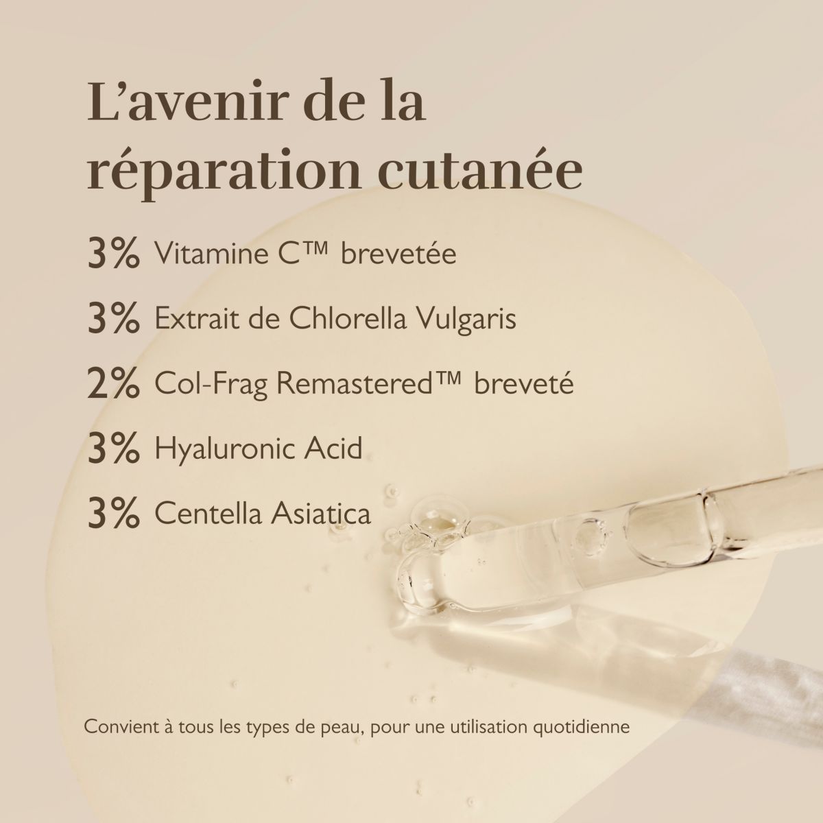 Sérum 50ml Serum Anti-age et Hydratation couleur unique, SILKN