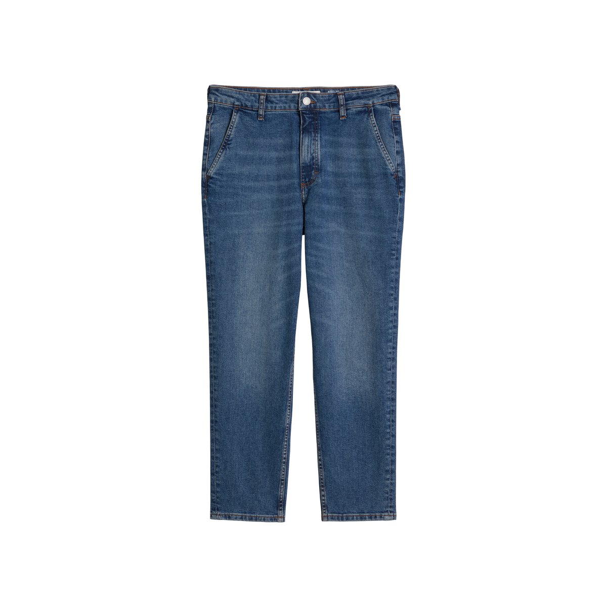Jeans modèle Iva boyfriend cropped en mélange de coton organique bleu moyen, MARC O'POLO