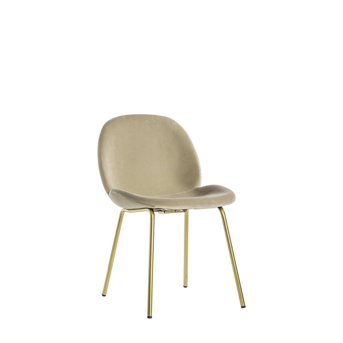 Rewari Velvet Dining Chair with Gold Legs (Set of 2) oatmeal, ÉDITÉ