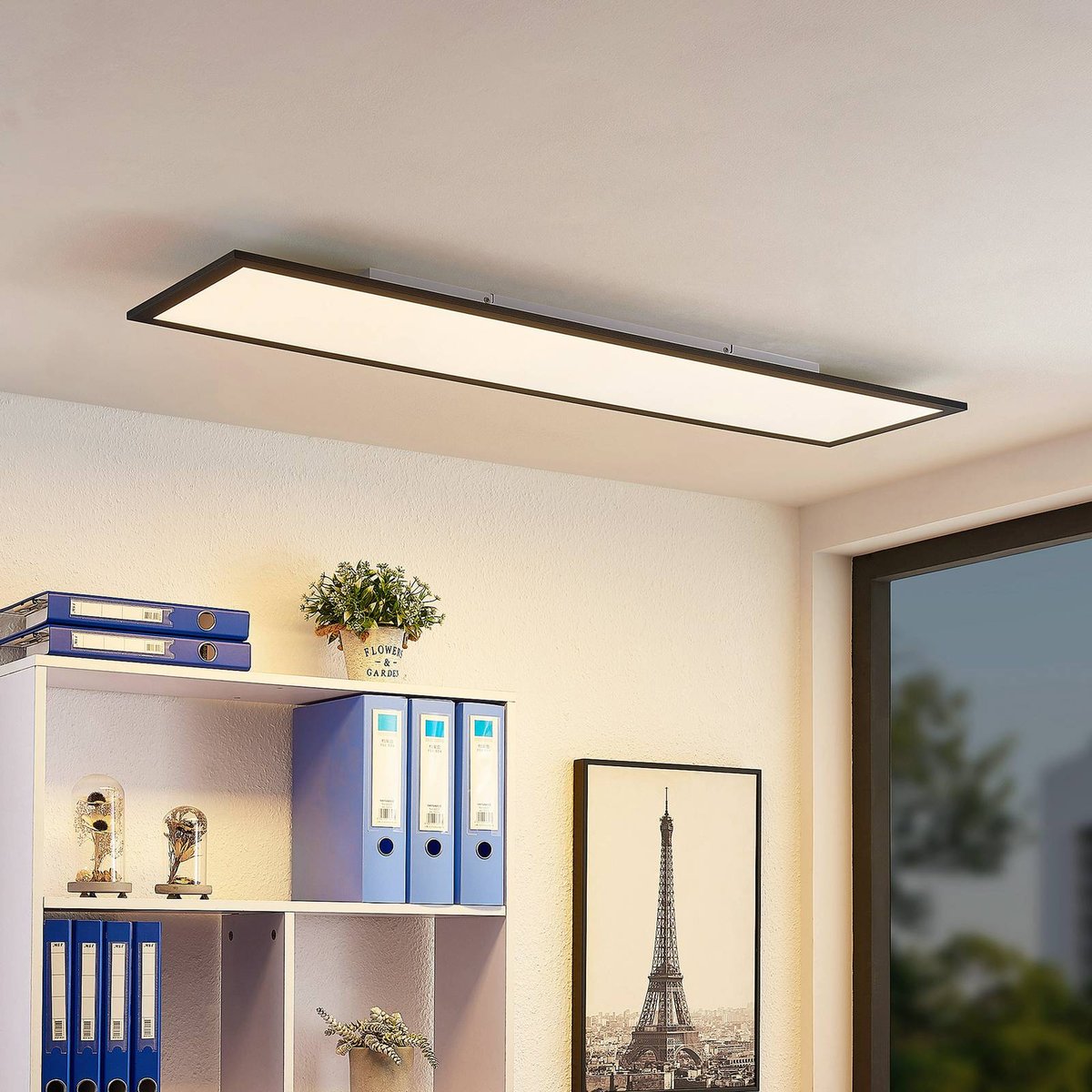 Panneau en aluminium moderneLED, Nelios noir, blanc, LINDBY